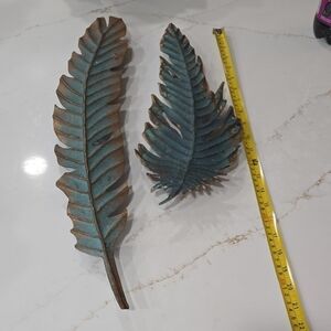Decorative Blue and Brown Leaf Art To Hang